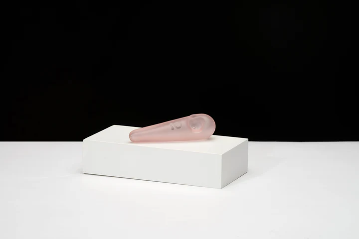 Photograph of product: Frosted Teardrop Spoon Pipe | Pink