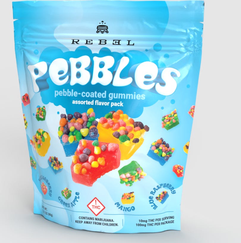Photograph of product: Pebbles | 100MG | Hybrid Gummies