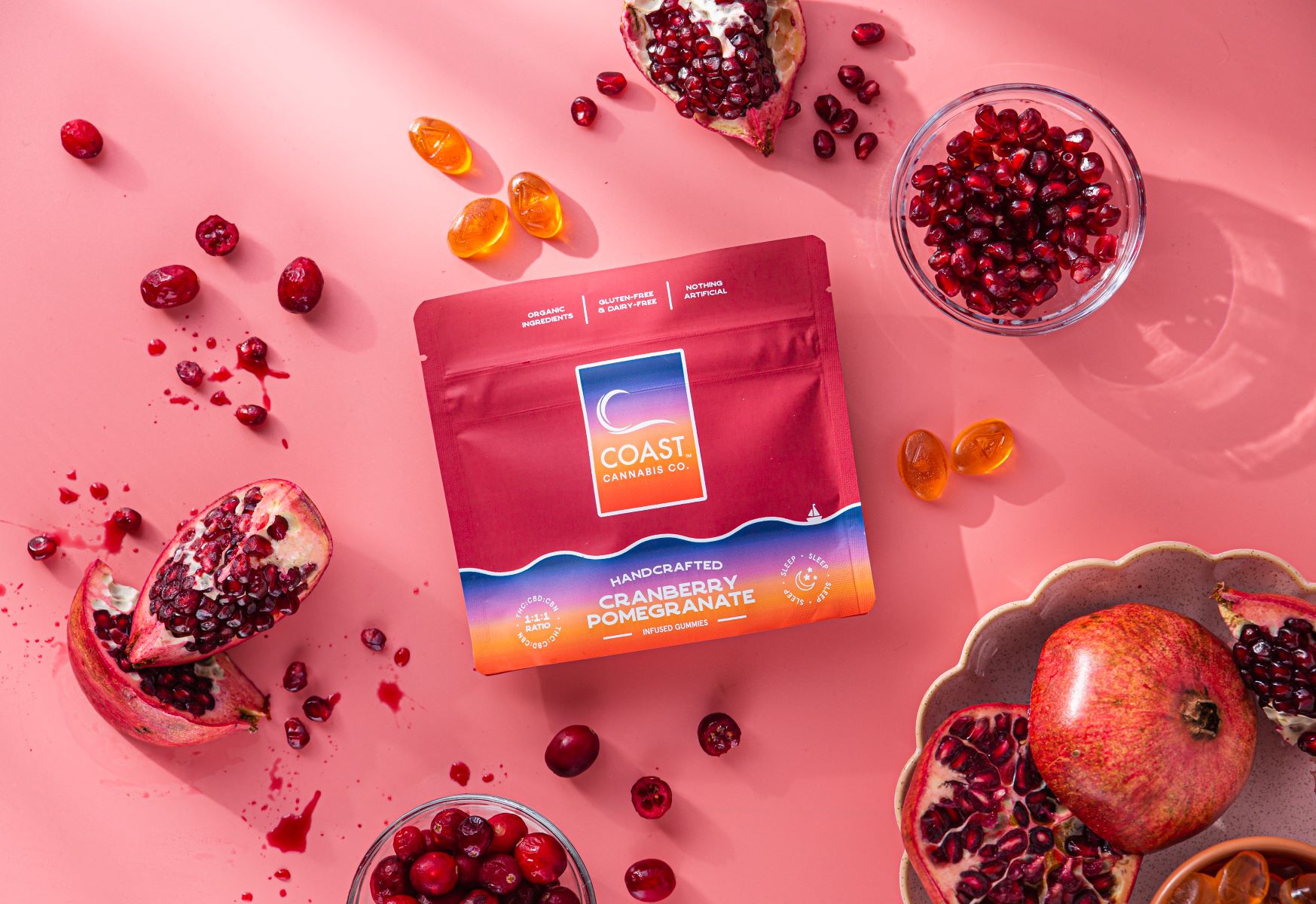 Photograph of product: Coast Blissful Blueberry 1:1:1 Sleep Gummies 5mg 20pc