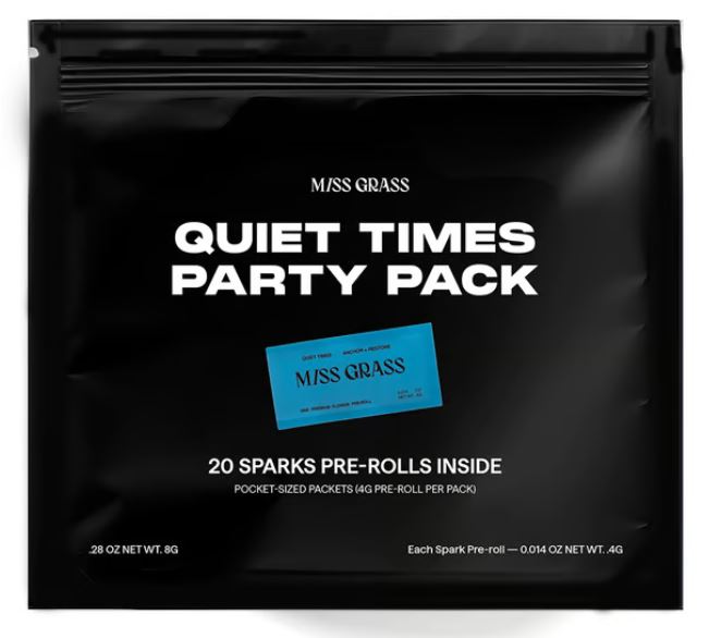 Photograph of product: Quiet Times Sparks Party Pack Pre-Rolls 8g x 20-pack