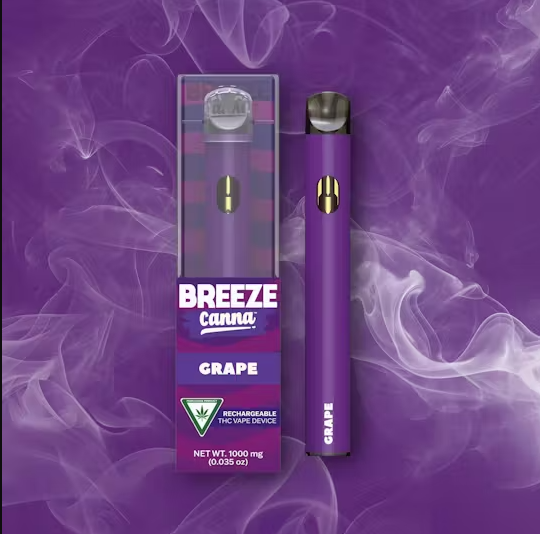 Photograph of product: BREEZE GRAPE DISPOSABLE 1G