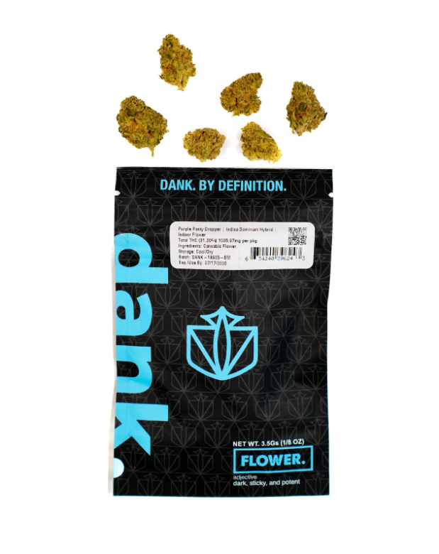 Photograph of product: Dank Purple Panty Dropper Flower 3.5g