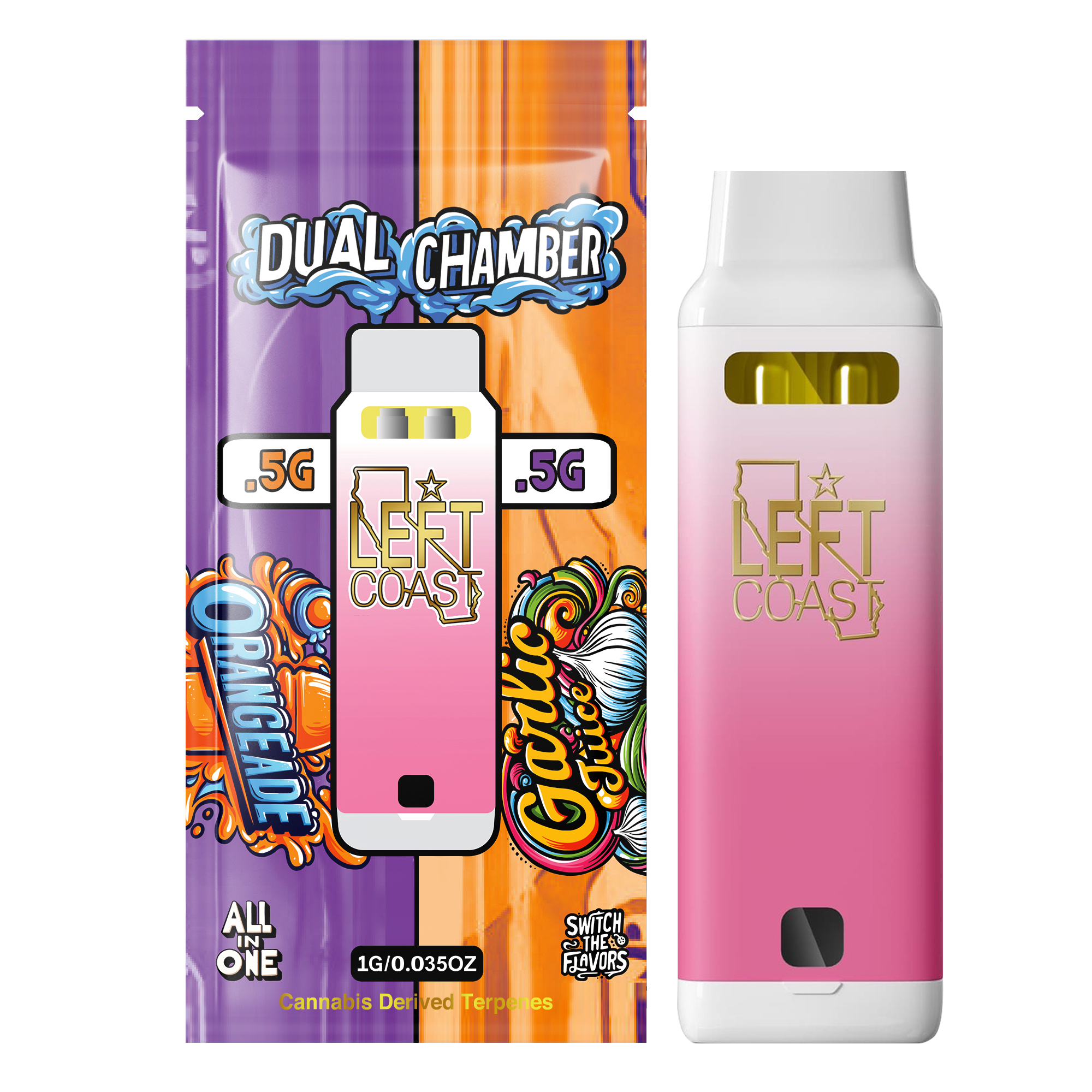 Photograph of product: Dual Chamber 1G - Orangeade x Garlic Juice