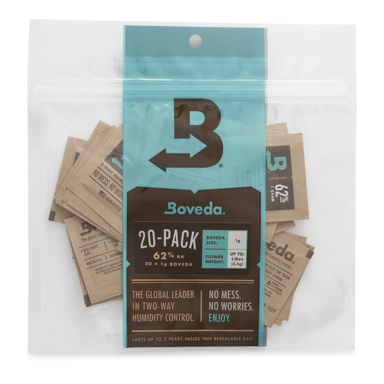 Photograph of product: Boveda - 1 Gram Square 62% 1pk