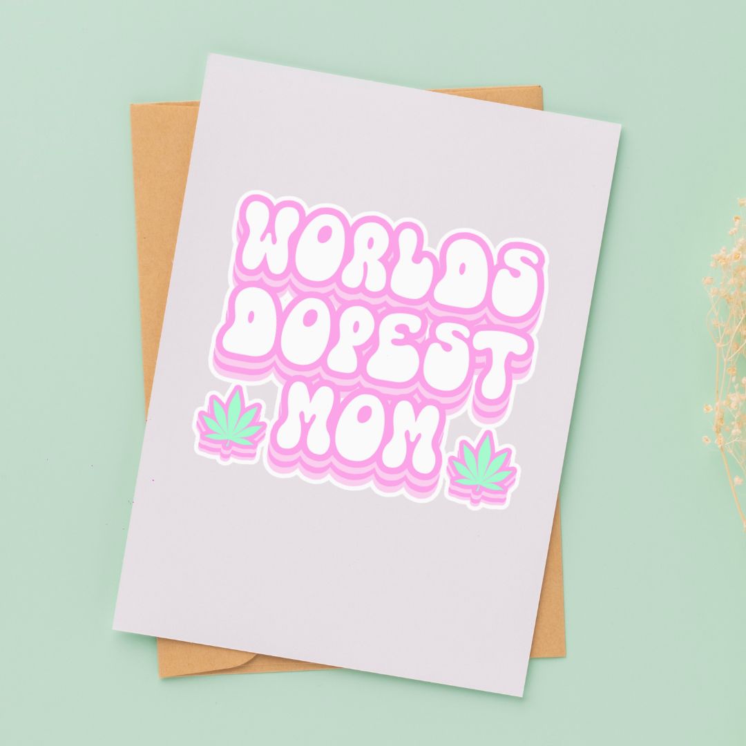 Photograph of product: World's Dopest Mom Card