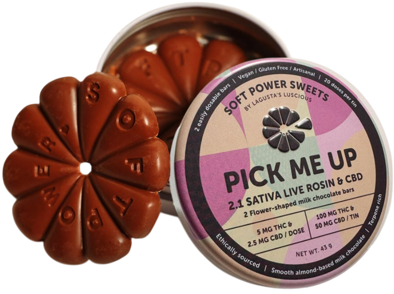 Photograph of product: Live Rosin Pick Me Up - TH-oui Chocolate 2 Pack (100mg)
