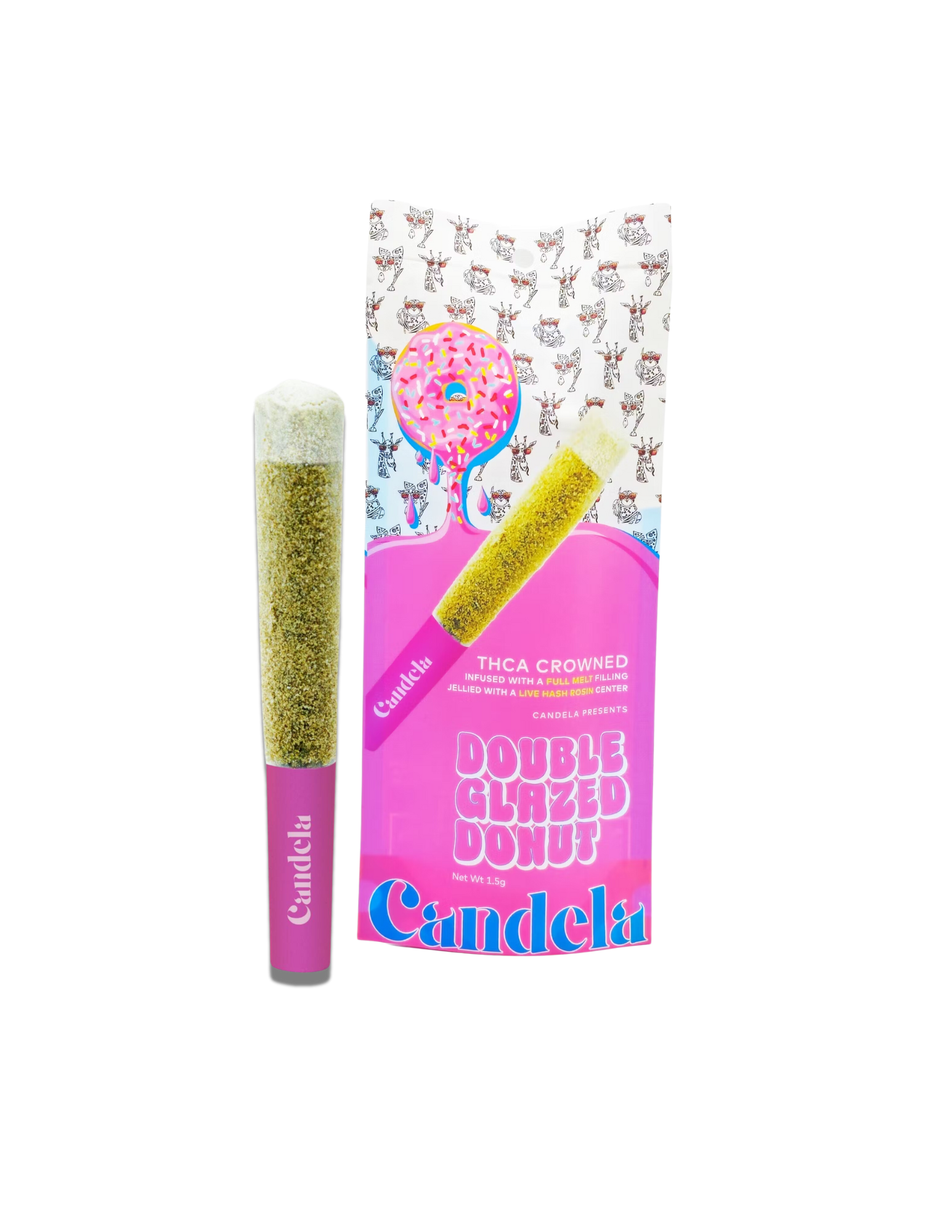 Photograph of product: Candela - Super Buff Cherry x Barry Bonds - Infused Donut Pre-Roll