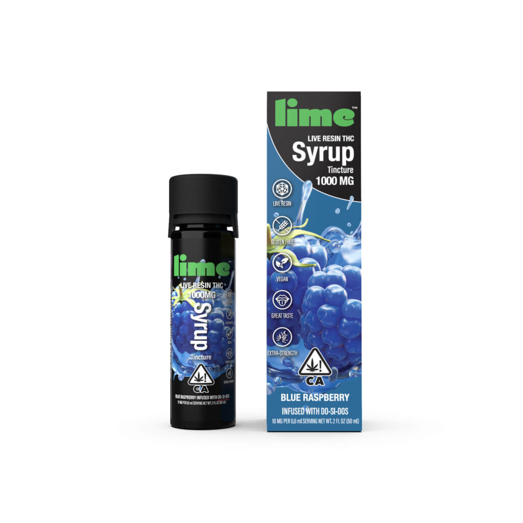 Photograph of product: Lime-Blue Raspberry 1000mg Live Resin TH-oui Syrup Tincture