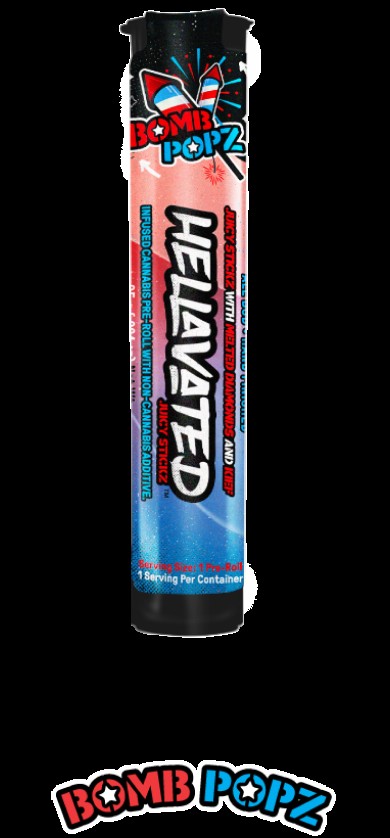 Photograph of product: Hellavated Bomb Pop Juicy Stickz Infused Pre-Roll 0.75g