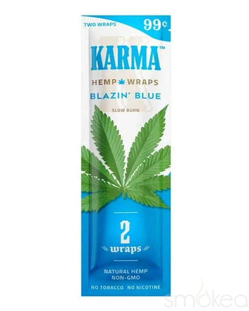 Photograph of product: Blazin Blue Hemp Wraps - Zig Zag