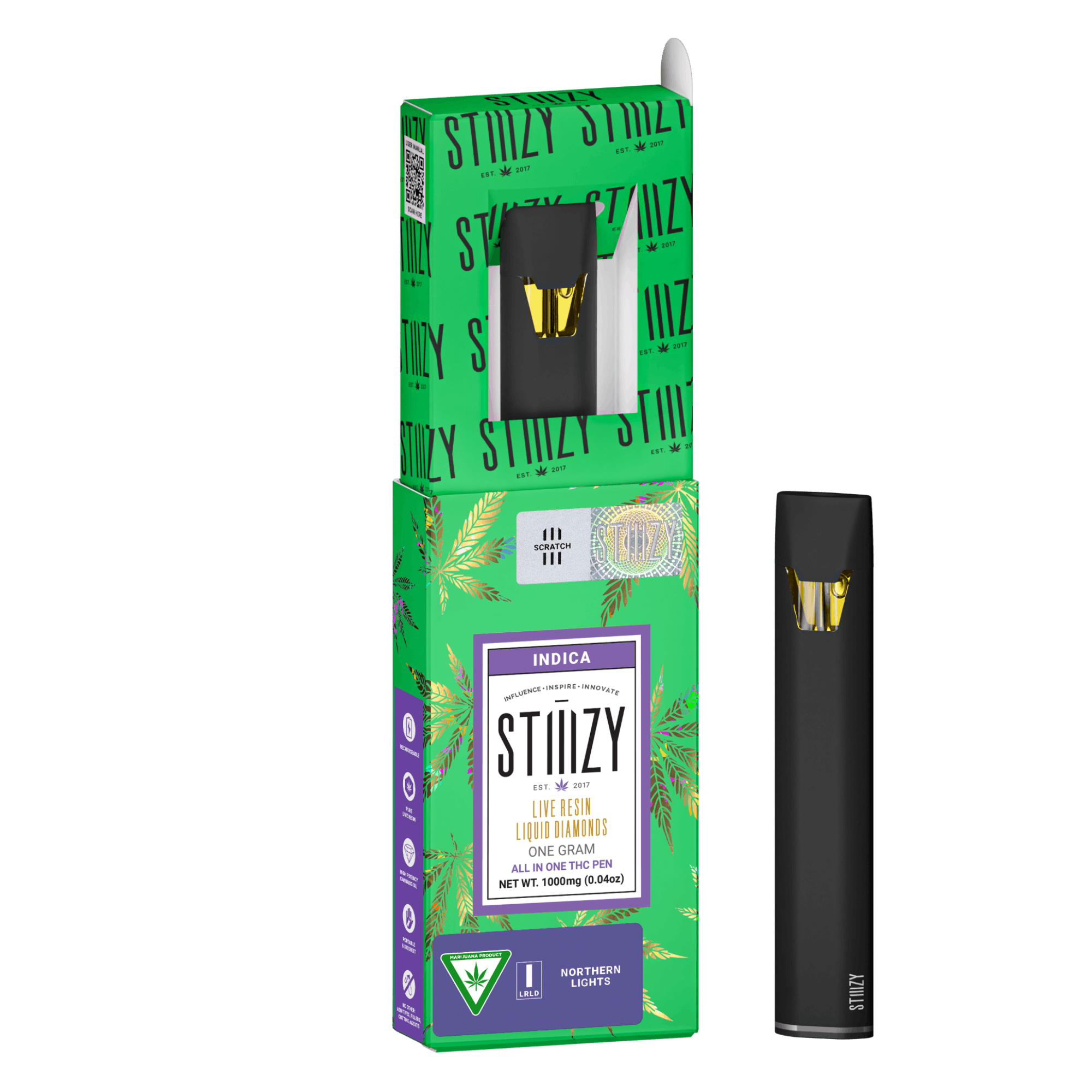 Photograph of product: Stiiizy Tahoe OG 1g Live Resin Liquid Diamond Disposable