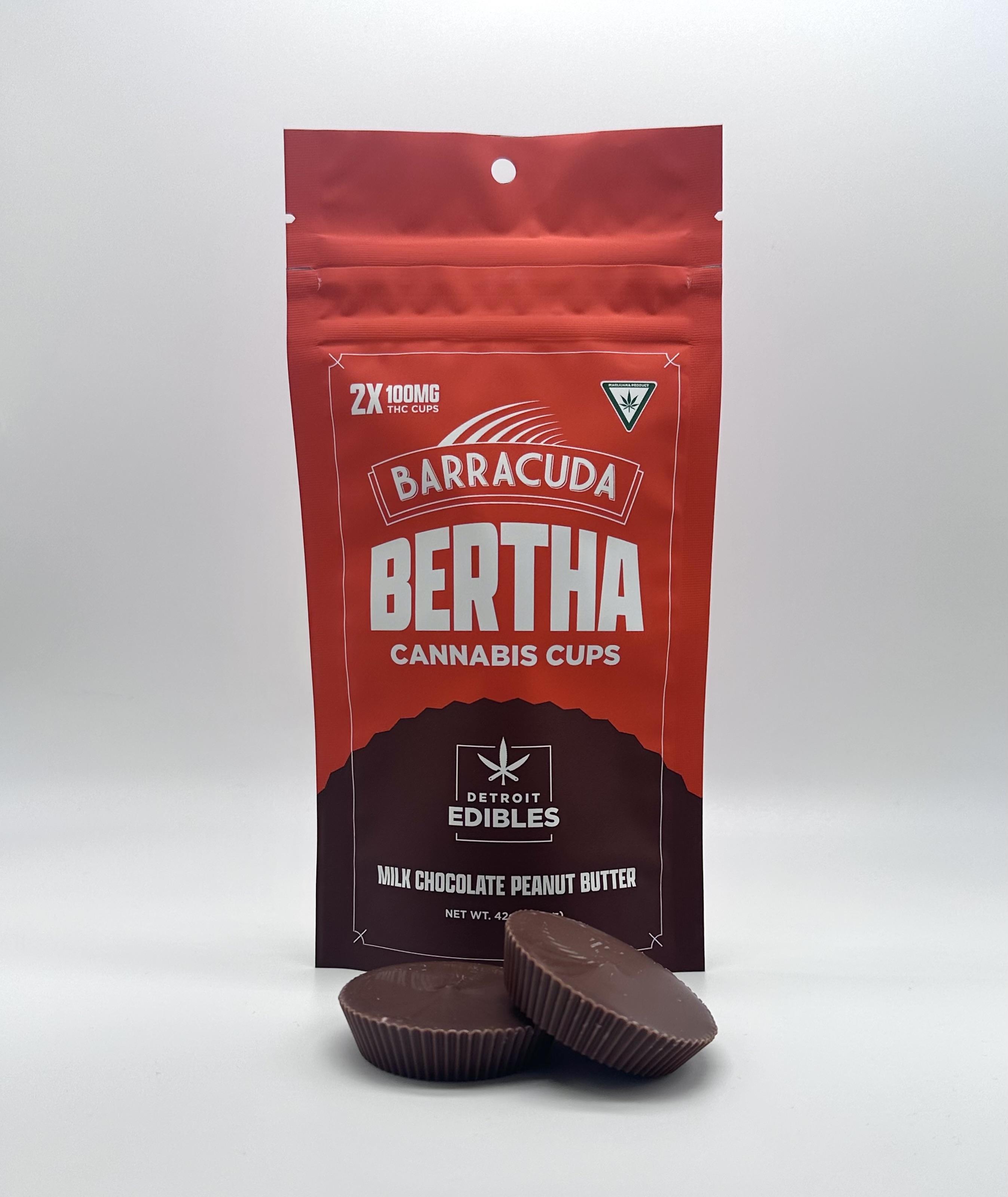 Photograph of product: Barracuda Bertha Cups | Milk Chocolate Peanut Butter | 200mg