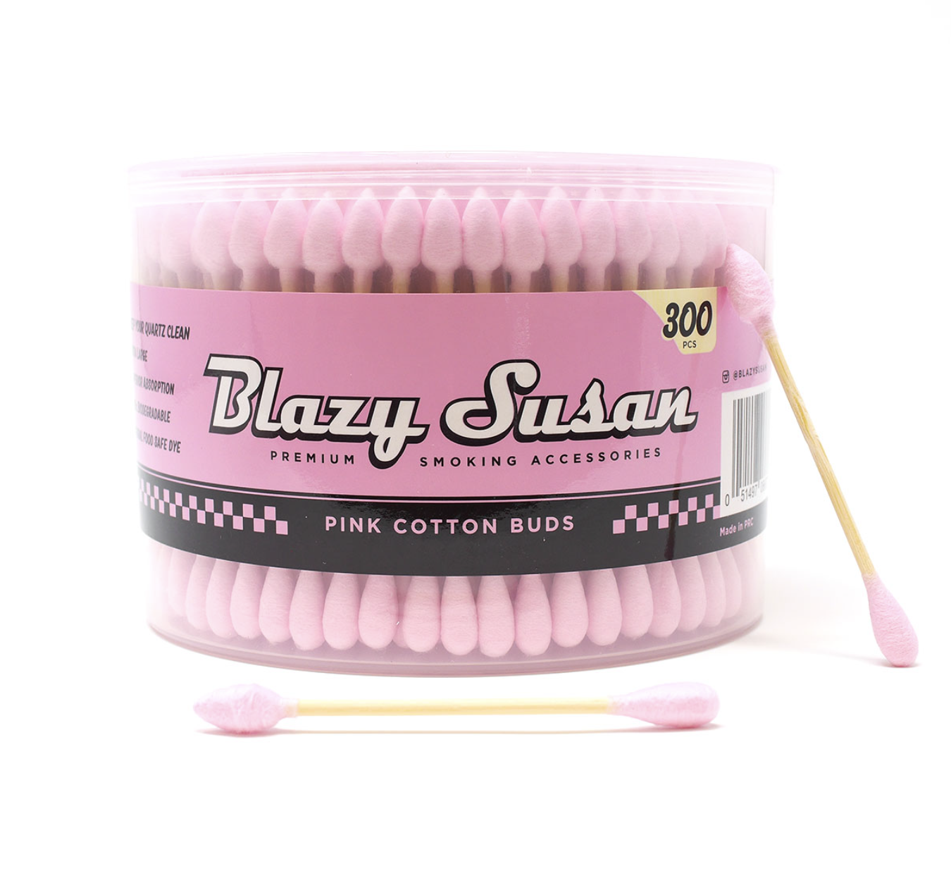 Photograph of product: BLAZY SUSAN PINK COTTON BUDS 300PK