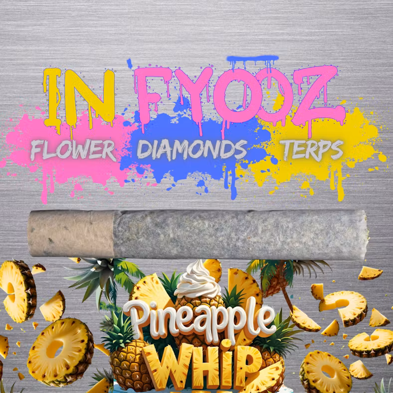 Photograph of product: Pineapple Whip Infused Preroll | 1g | 44.93% TAC