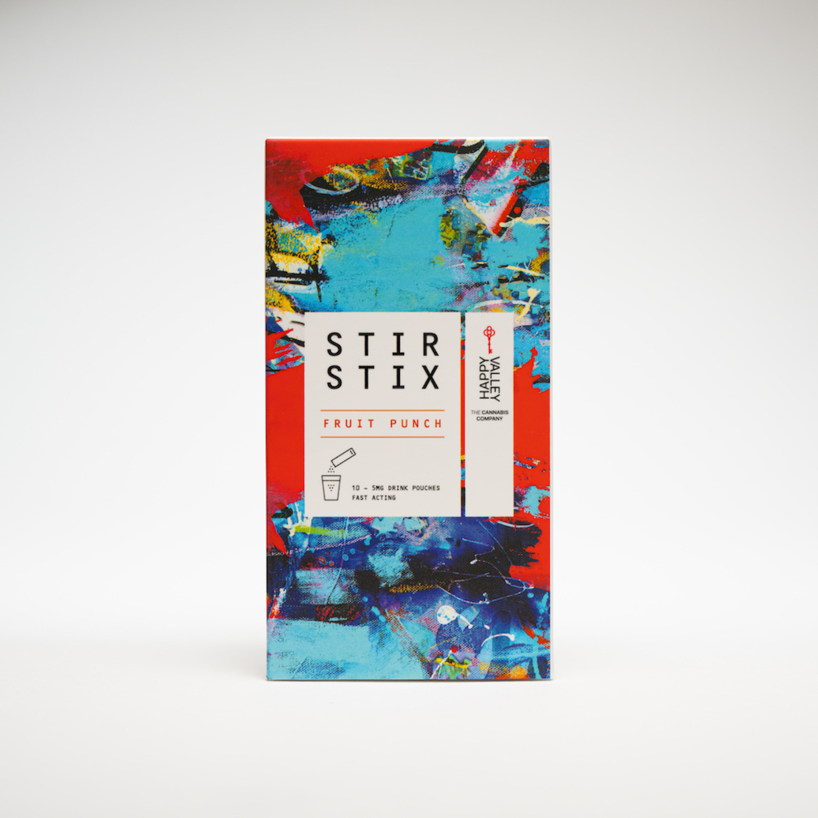 Photograph of product: 50mg 10pk Nano Stir Stix | Fruit Punch | Happy Valley