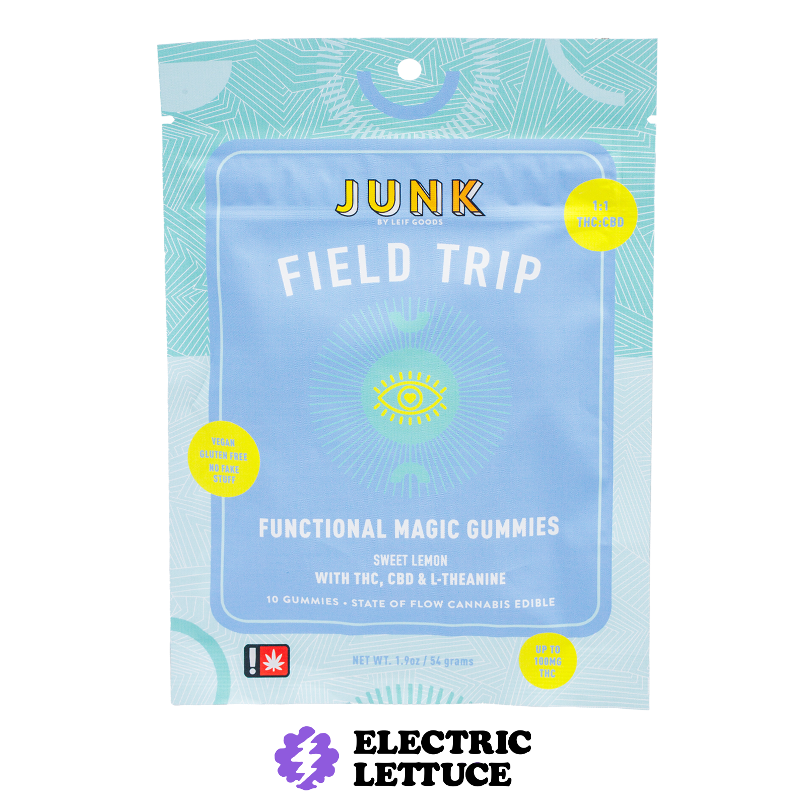 Photograph of product: Junk Field Trip 1:1 Gummy 10pk 100mg