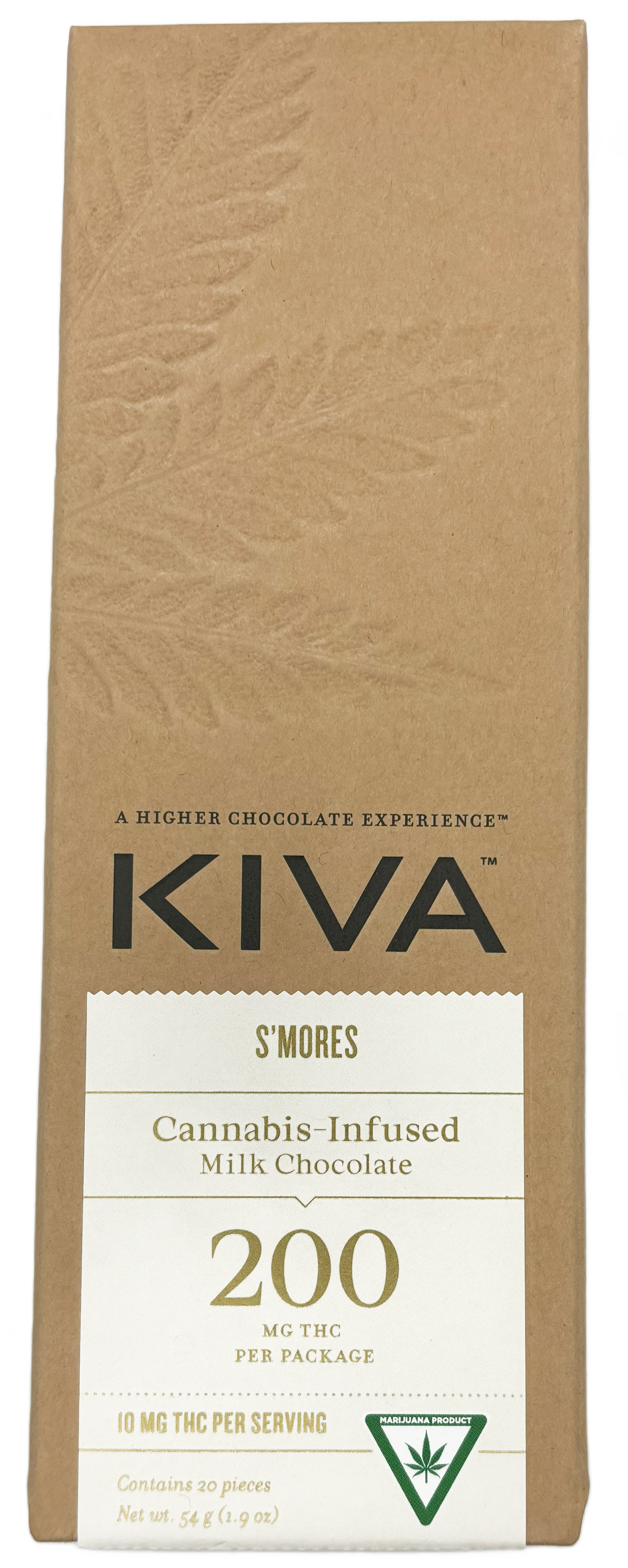 Photograph of product: Kiva | S'Mores Milk Chocolate | Chocolate Edible | 200mg TH-oui
