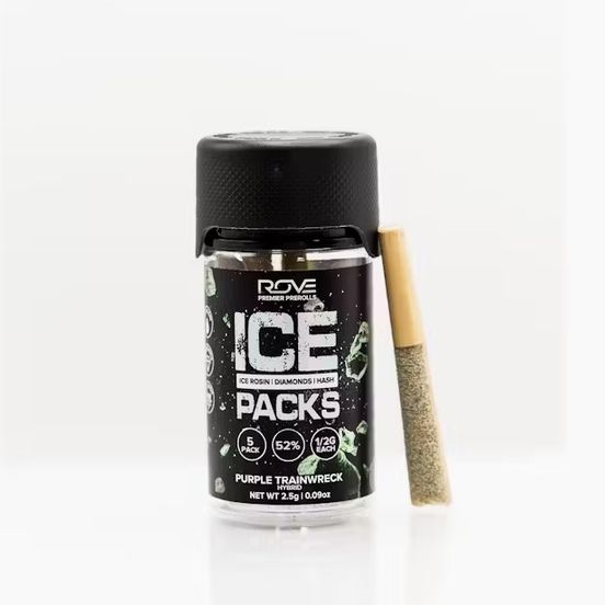 Photograph of product: Rove Infused Pre-roll Pack Purple Trainwreck 2.5g - 