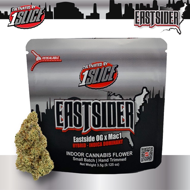 Photograph of product: 1 Slice - Eastsider - Whole Flower - 3.5g