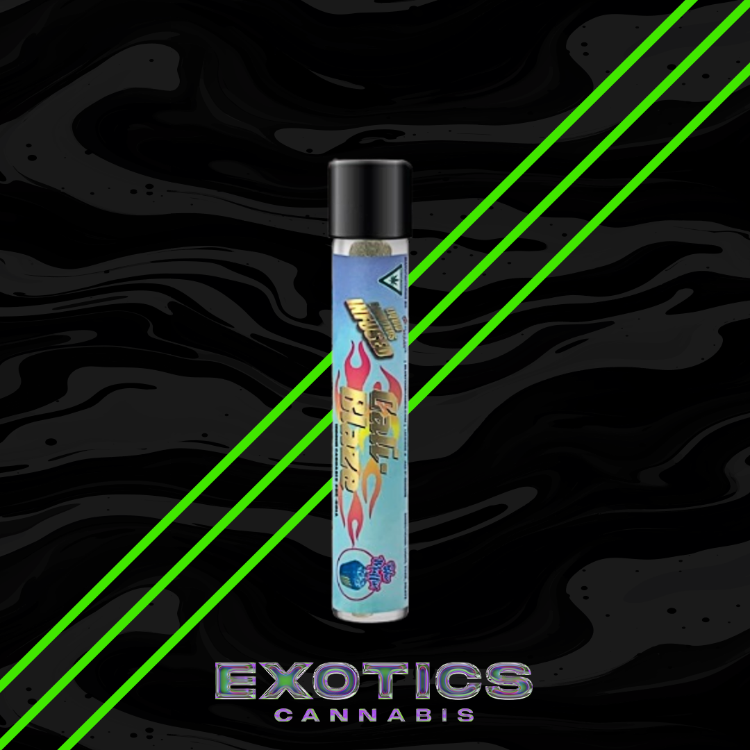 Photograph of product: Cali-Blaze - Blue Muffin Tarantula Infused Pre-roll (3/$15)