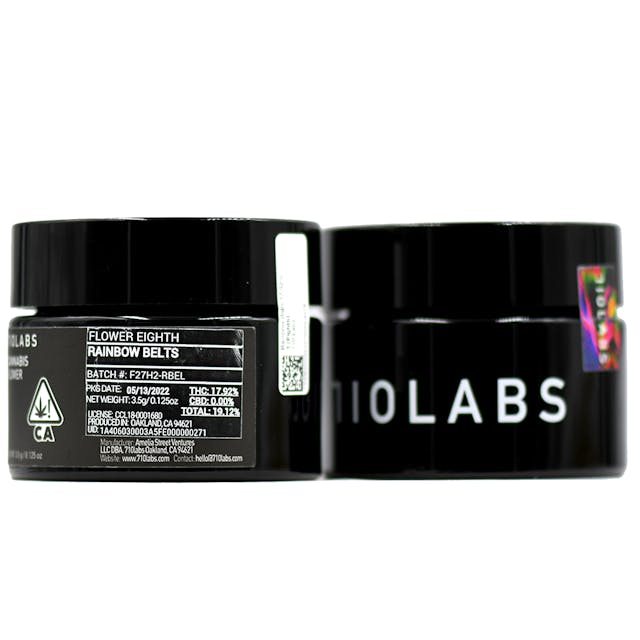 Photograph of product: Rainbow Belts 18% 3.5g **SPECIAL PRICING** - Eighth