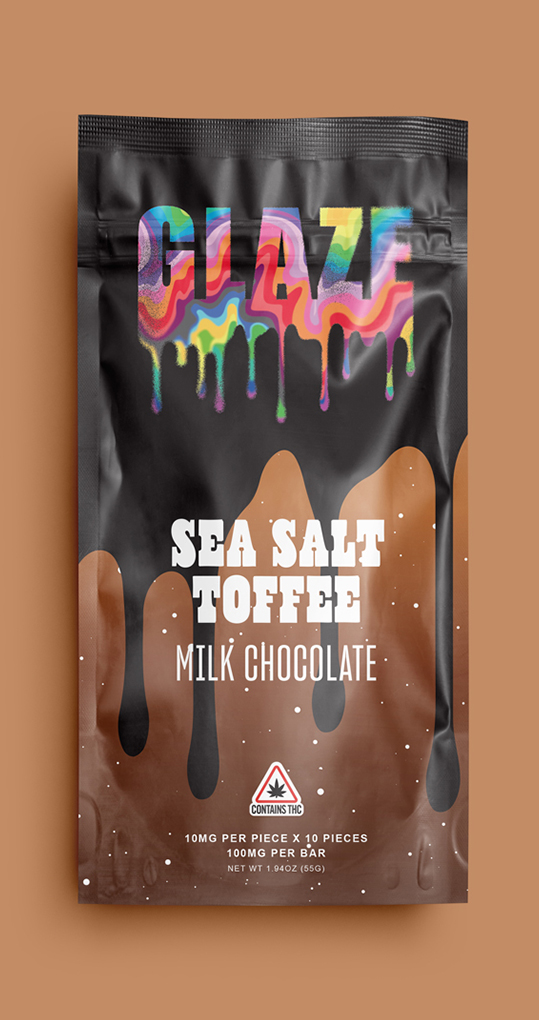 Photograph of product: Glaze - Sea Salt Toffee Bar 200MG