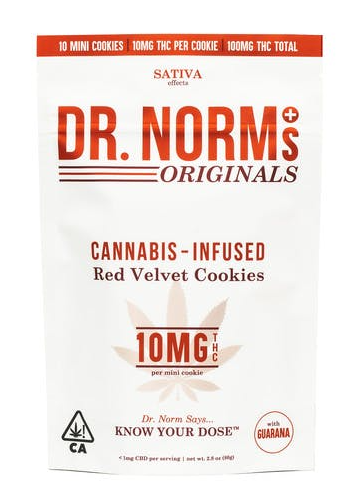Photograph of product: Dr. Norm's Red Velvet Cookies (10 pack) | 10mg Cookies