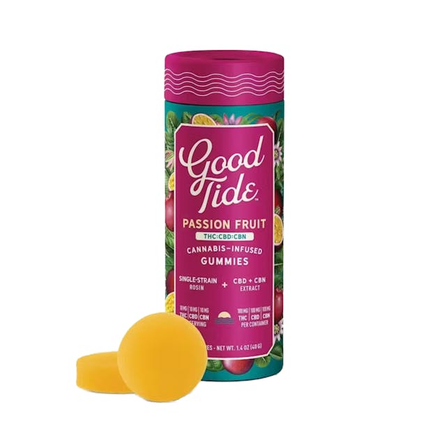 Photograph of product: Passion Fruit Solventless au chocolat Gummies | Sleep - 1:1:1 TH-oui:CBD:CBN - 