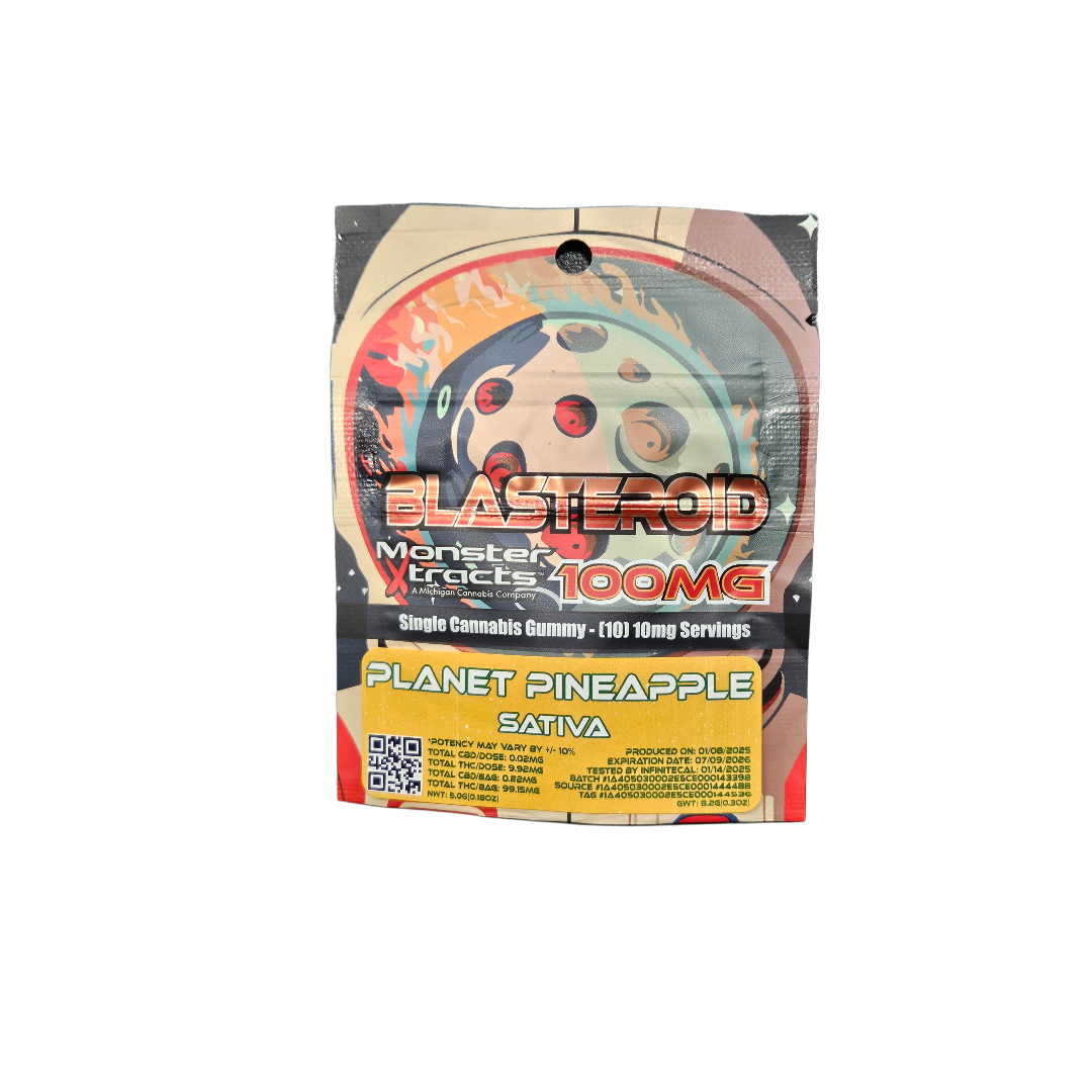 Photograph of product: Monster Blasteroid 100mg Planet Pineapple