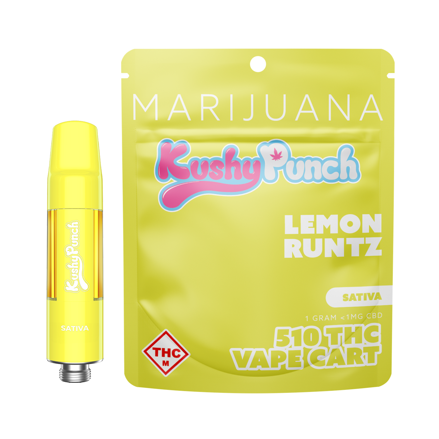 Photograph of product: Lemon Runtz | 1g | Vape Cart | Kushy Punch