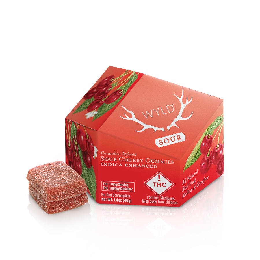 Photograph of product: Wyld Sour Cherry Gummy 100mg