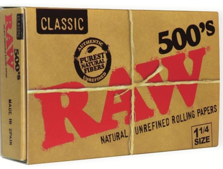 Photograph of product: Raw Papers | 500's | Black Classic | 10,000 Pts