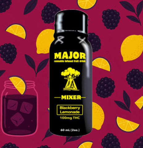 Photograph of product: Major Blackberry Lemonade Fast Acting Shot