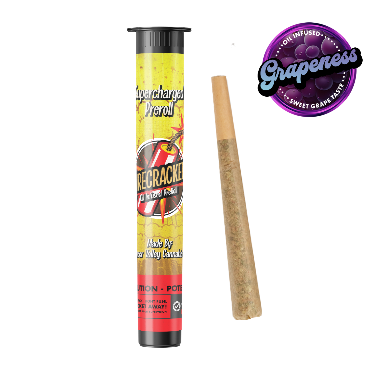 Photograph of product: 1g Infused Pre-Roll | Grapeness | Firecracker