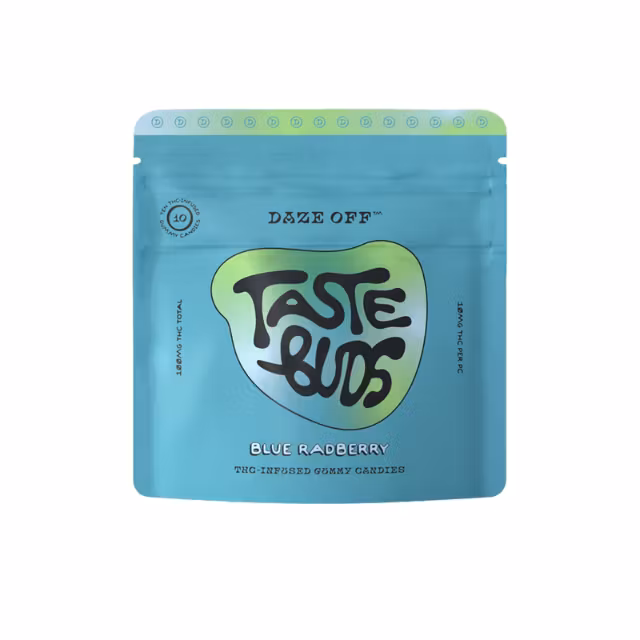 Photograph of product: Taste Buds Blue Radberry (H) Gummies 10mg 10pk