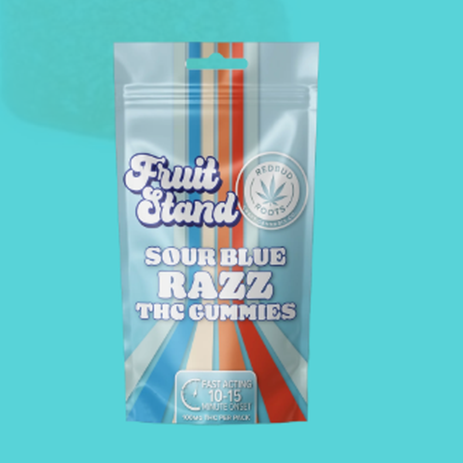 Photograph of Product: Fruit Stand | Sour Blue Razz Gummies 10Pk - Hybrid