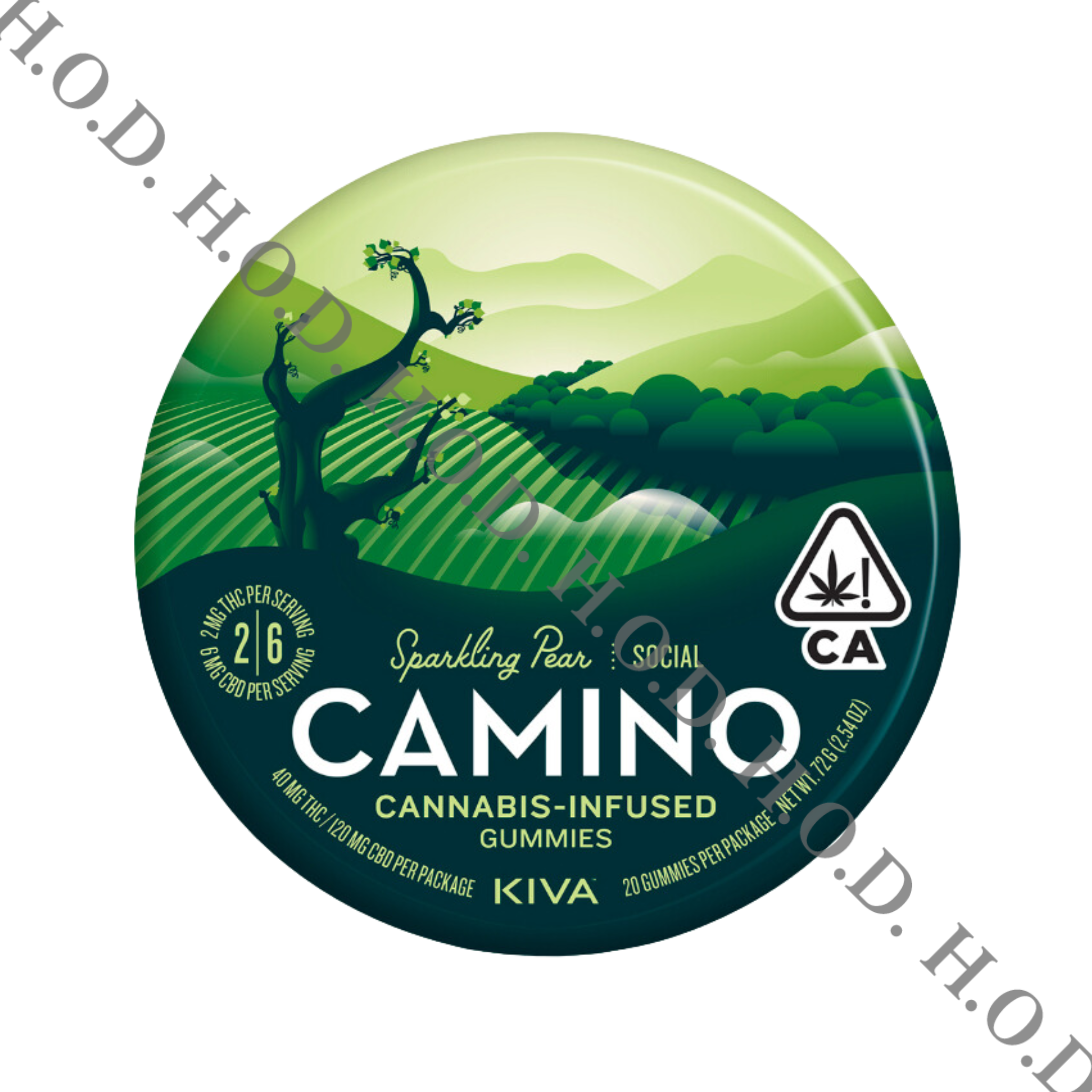 Photograph of Product: Camino Sparkling Pear Gummies 40mg