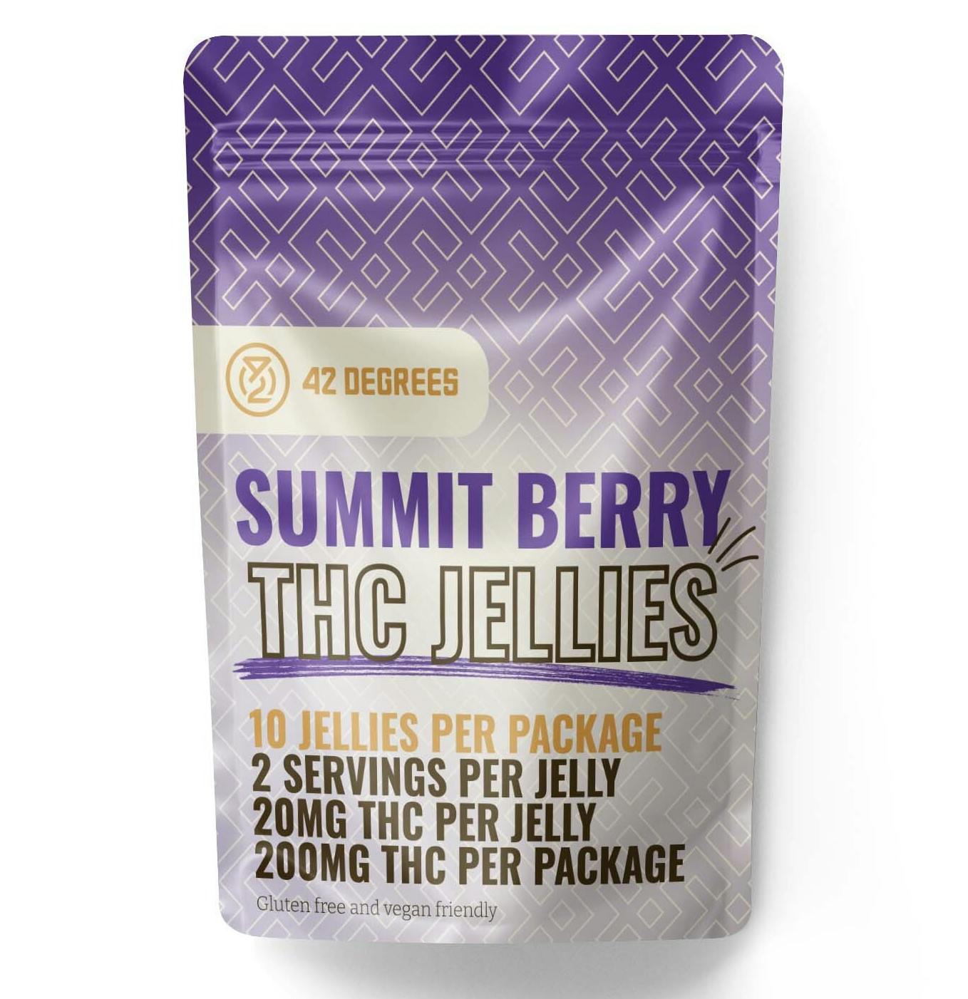 Photograph of product: 42 Degrees Summit Berry 200mg Jellies