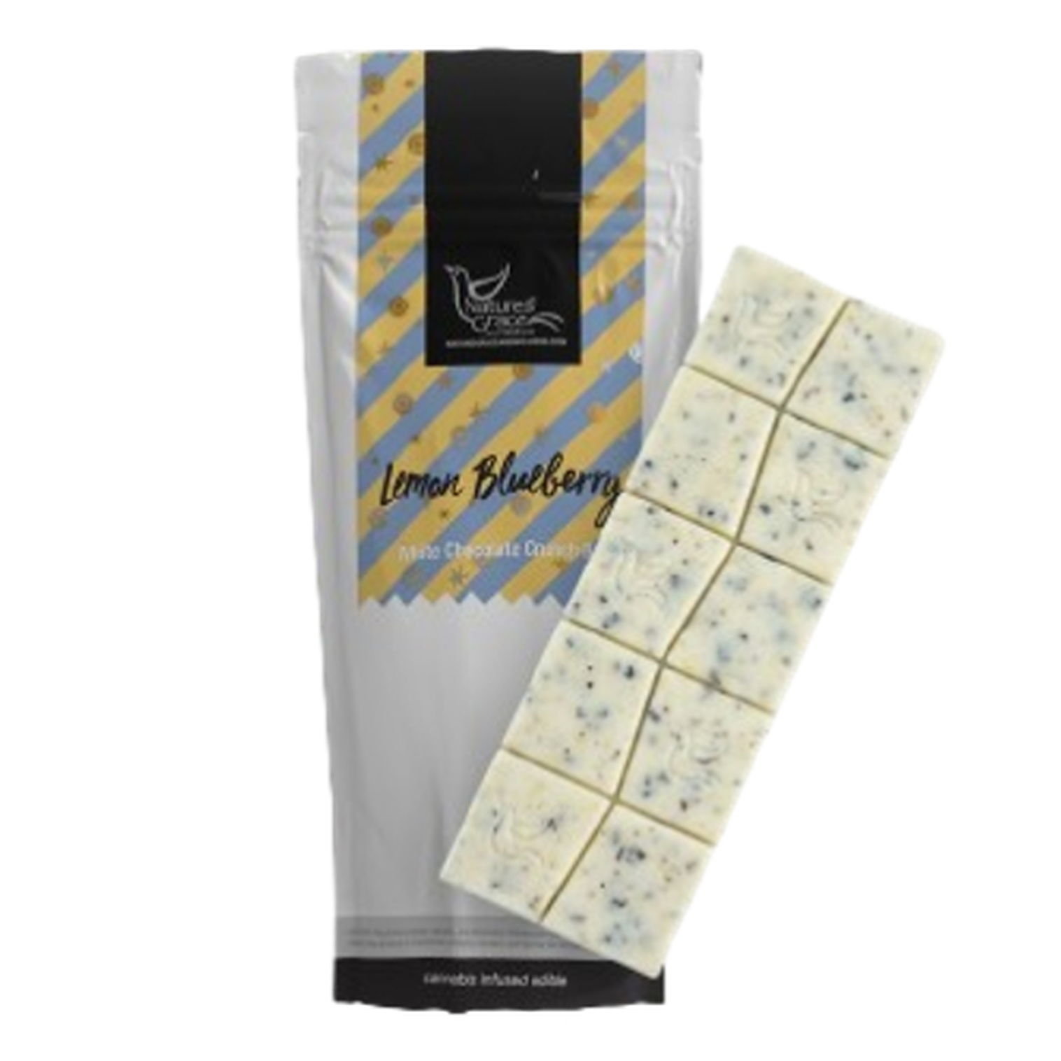 Photograph of product: Lemon Blueberry White Chocolate Crunch Bar 10Pk - Oui'd