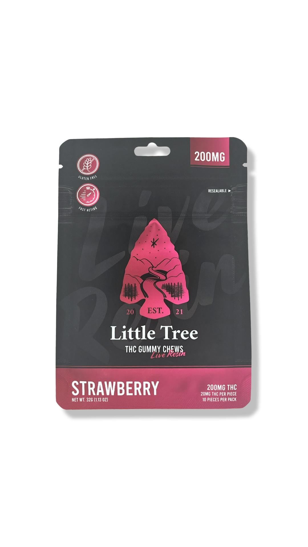 Photograph of product: Little Tree - Gummies - Live Resin - Strawberry