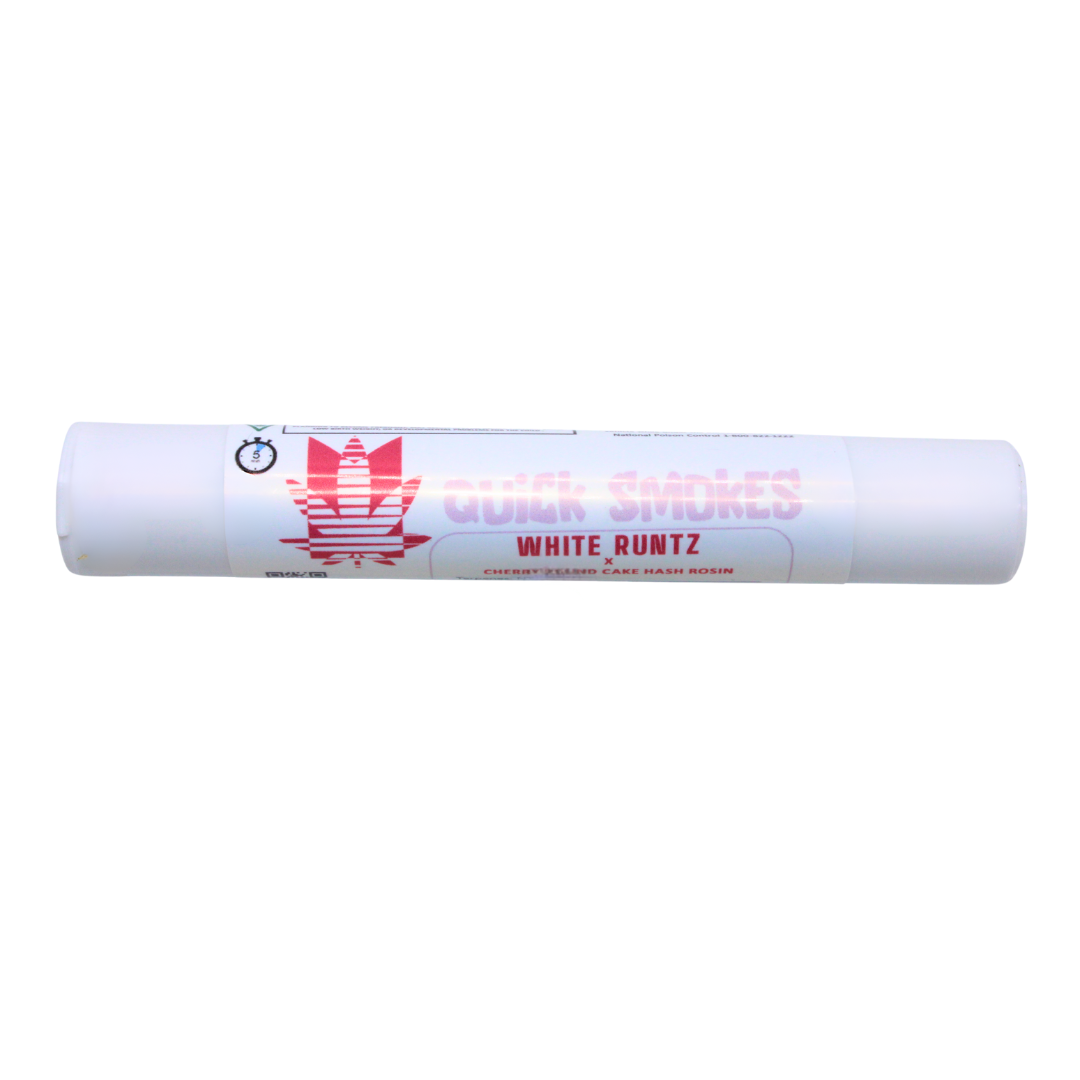 Photograph of product: Quick Smokes - 1g Rosin Infused Pre-Roll - White Runtz