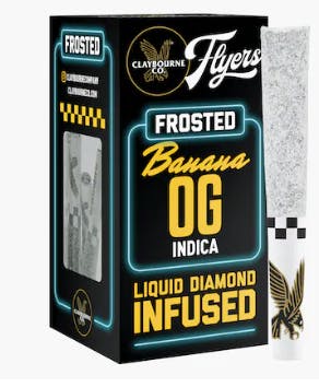 Photograph of product: Frosted Flyers: Banana OG 5PK Infused Prerolls - 