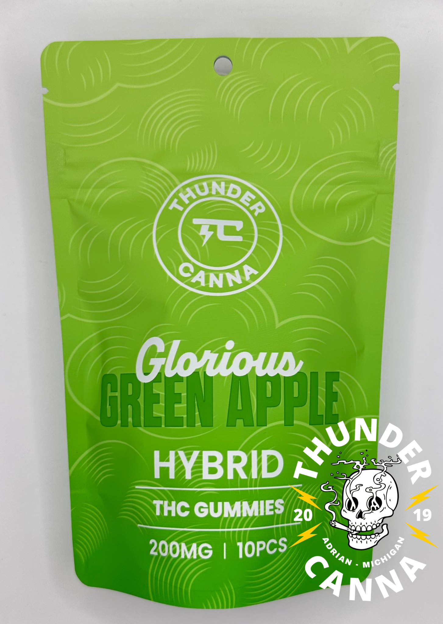Photograph of product: Gummies 200mg l Green Apple l Hybrid l Thunder Canna