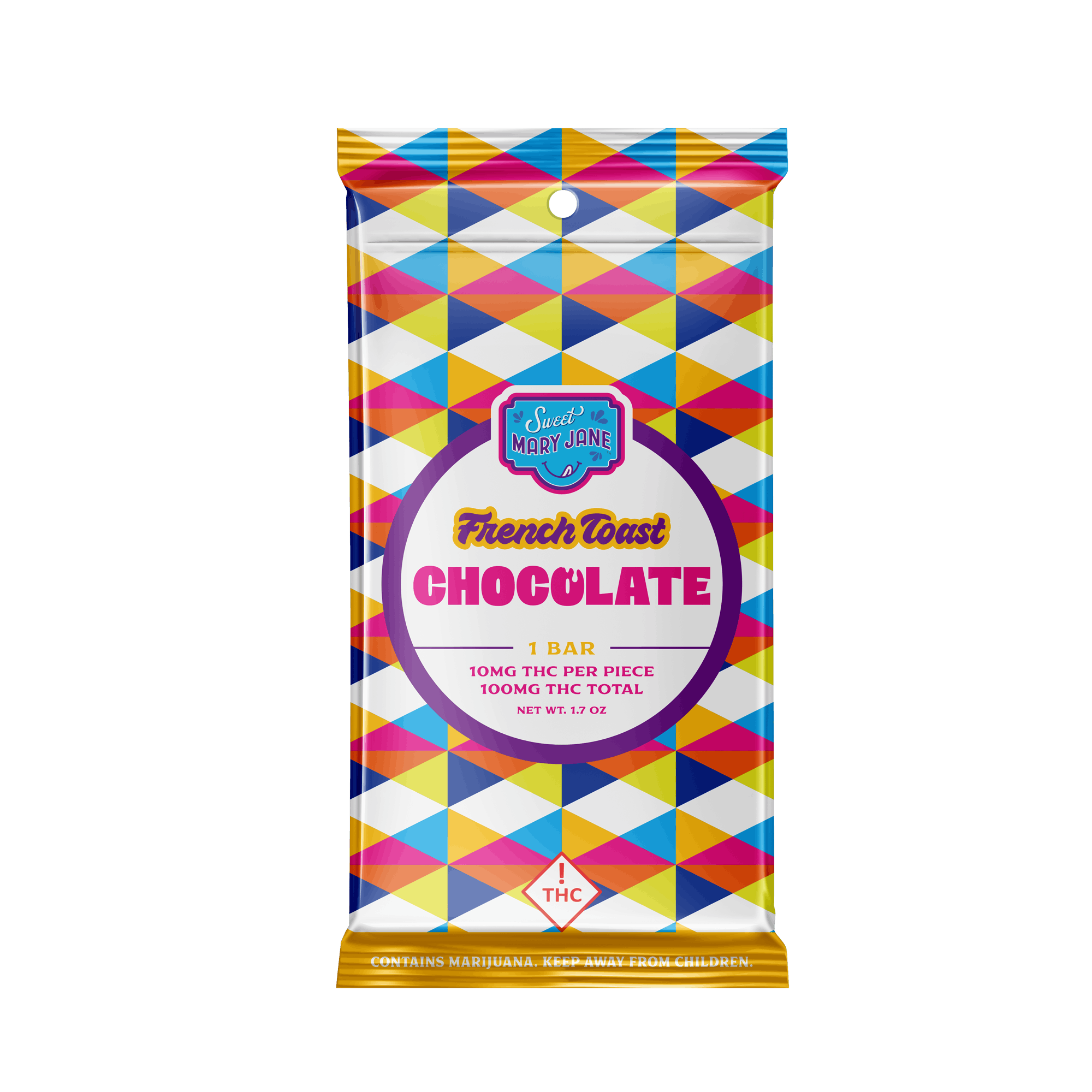 Photograph of product: SMJ | 100mg Chocolate Bar - French Toast