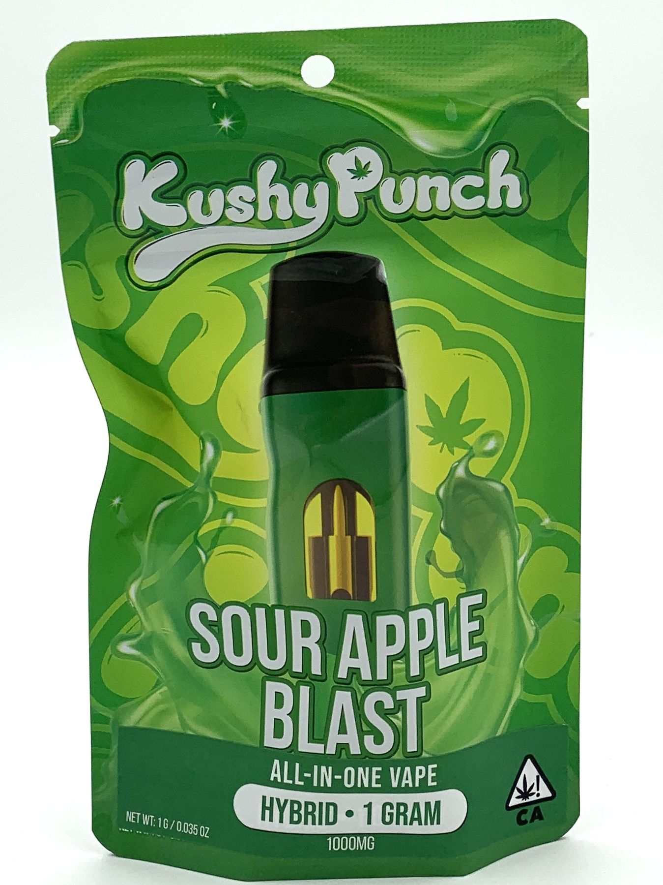 Photograph of product: Sour Apple Blast 1g AIO By Kushy Punch