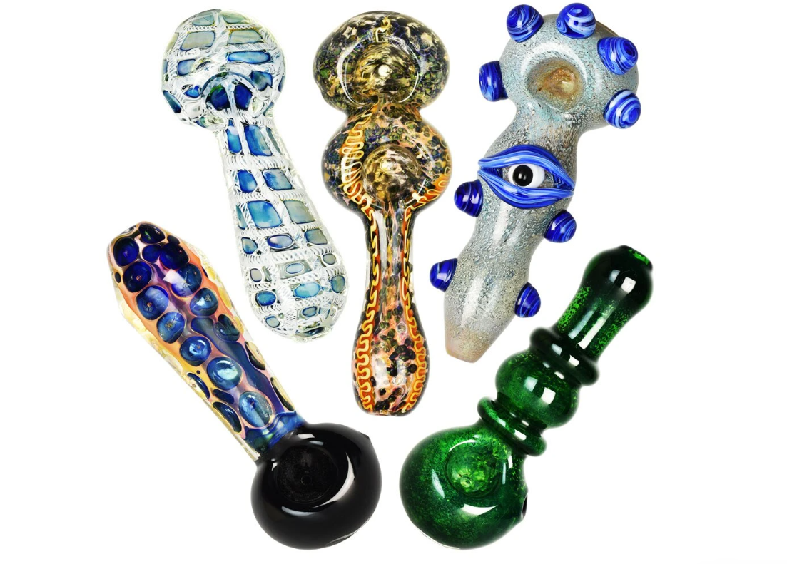 Photograph of product: Heavy Worked Glass Spoon Pipe | 4" to 6"