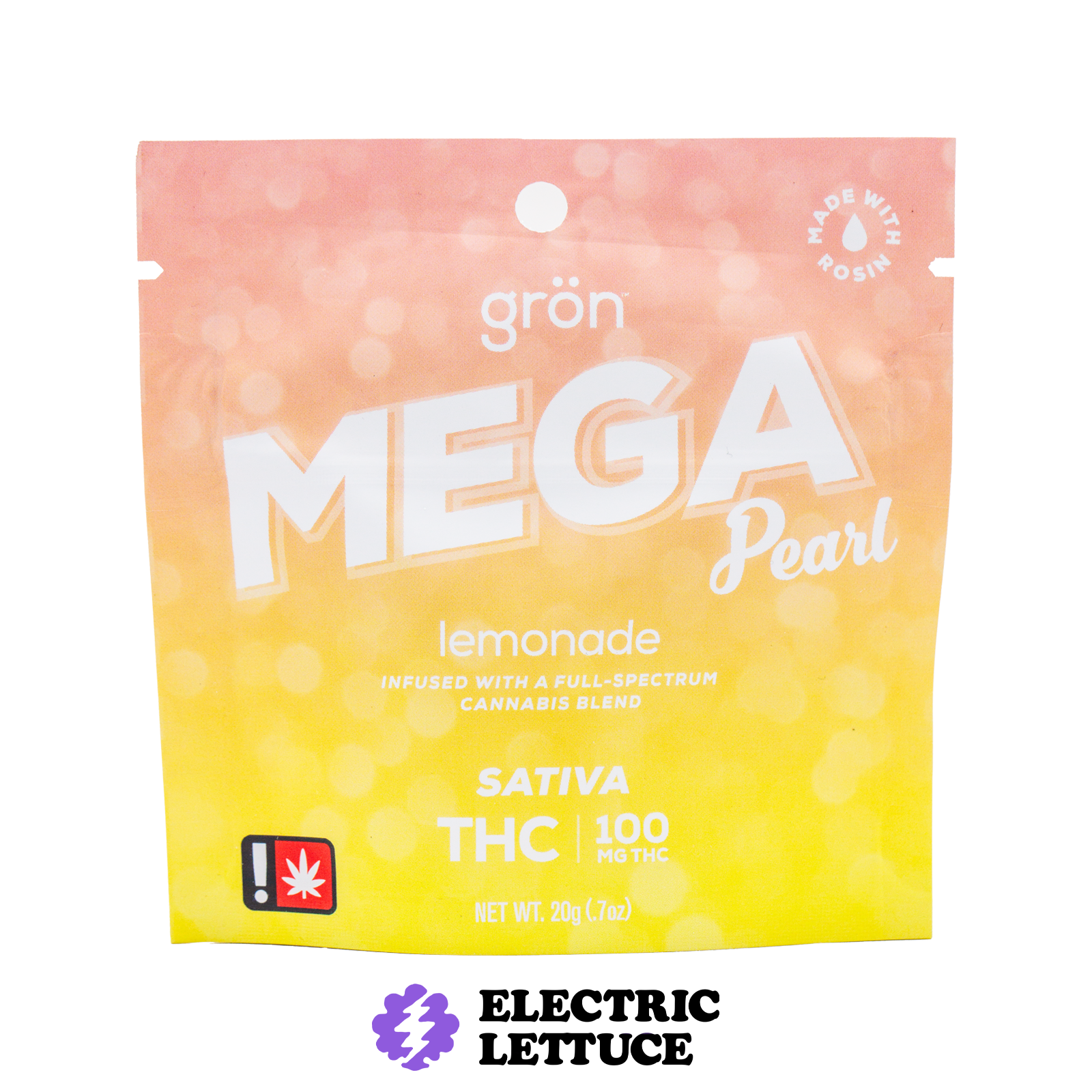 Photograph of product: Gron Lemonade Mega Pearl 100mg