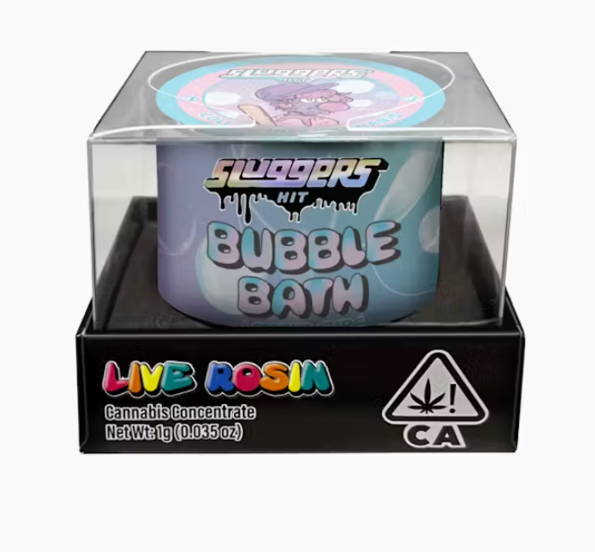 Photograph of product: Sluggers Hit Bubble Bath Live Rosin 1g