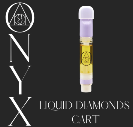 Photograph of product: Onyx Vape Cart 1g Live Resin Liquid Diamonds+HTE- Banana Mochi