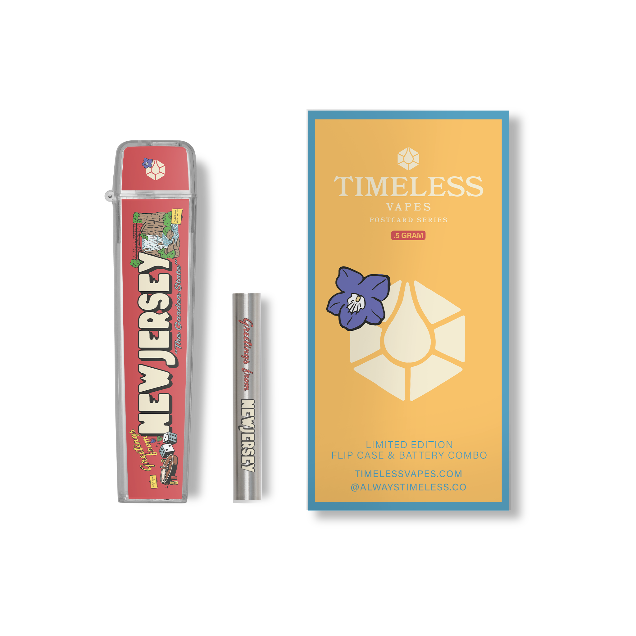 Photograph of product: Timeless - Battery + Case (Greetings from NJ) - 510 Battery